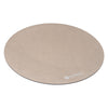 A camel coloured sit/stand stability mat used for standing desks and under your ball chair on slippery surfaces.